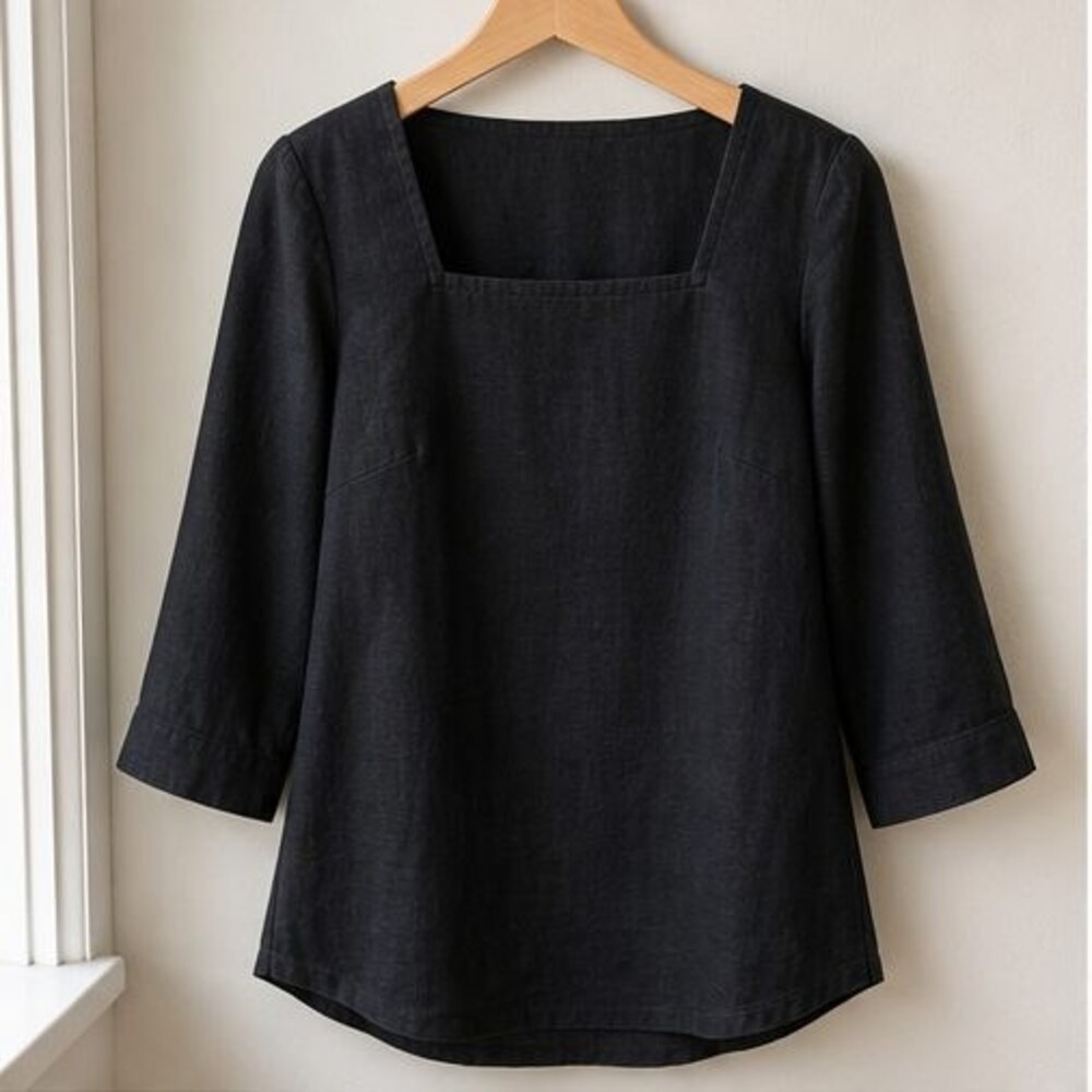 Black Ruffle Blouse
